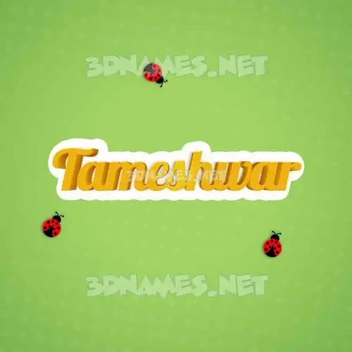 tameshwar in Ladybugs style - 3D name wallpaper