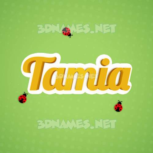 Preview of Ladybugs 3D name for "tamia"