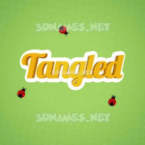 tangled in Ladybugs style - 3D name wallpaper tangled in Ladybugs style - 3D name wallpaper