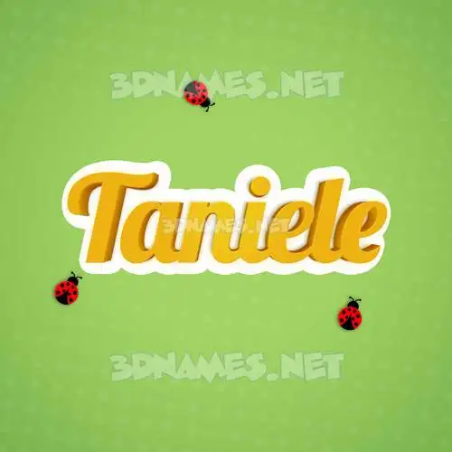 taniele in Ladybugs style - 3D name wallpaper