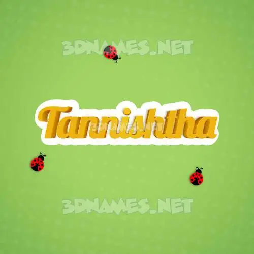 tannishtha in Ladybugs style - 3D name wallpaper