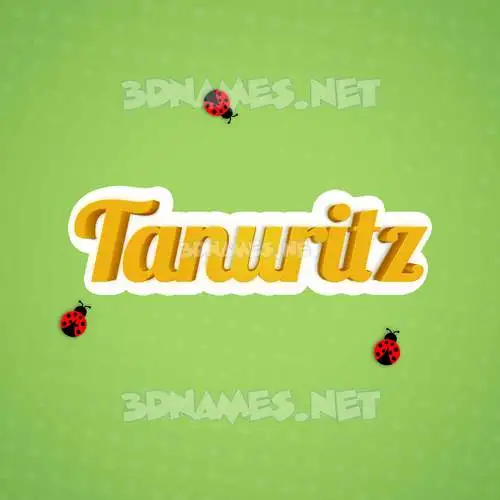 tanuritz in Ladybugs style - 3D name wallpaper