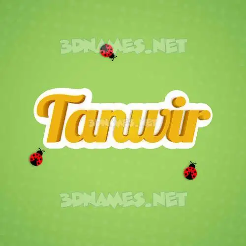 tanwir in Ladybugs style - 3D name wallpaper tanwir in Ladybugs style - 3D name wallpaper