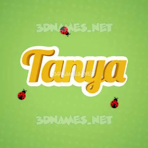 tanya in Ladybugs style - 3D name wallpaper tanya in Ladybugs style - 3D name wallpaper