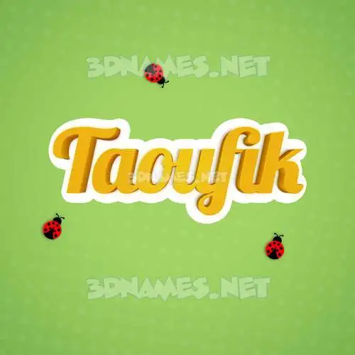 taoufik in Ladybugs style - 3D name wallpaper taoufik in Ladybugs style - 3D name wallpaper