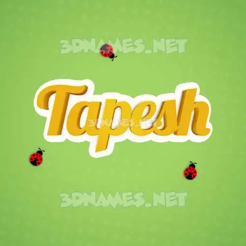 tapesh in Ladybugs style - 3D name wallpaper tapesh in Ladybugs style - 3D name wallpaper