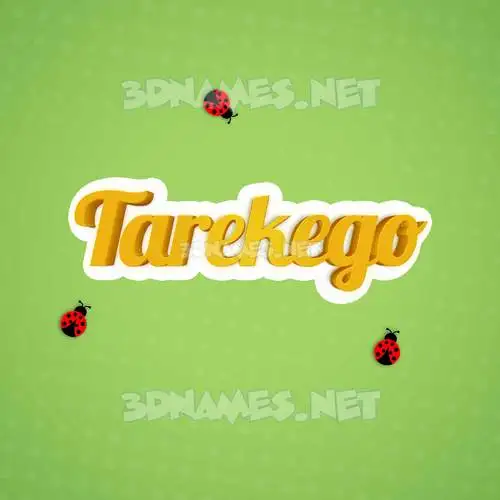 tarekego in Ladybugs style - 3D name wallpaper