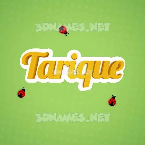 tarique in Ladybugs style - 3D name wallpaper