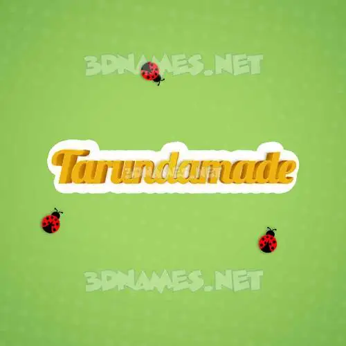 tarundamade in Ladybugs style - 3D name wallpaper
