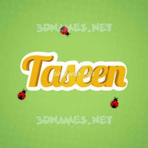 taseen in Ladybugs style - 3D name wallpaper