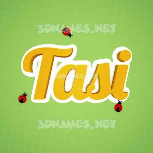 tasi in Ladybugs style - 3D name wallpaper