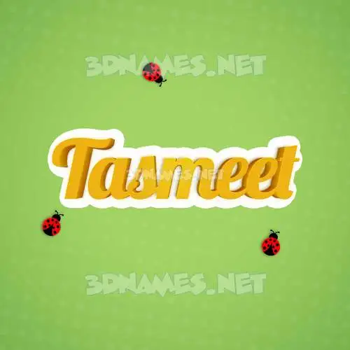 tasmeet in Ladybugs style - 3D name wallpaper