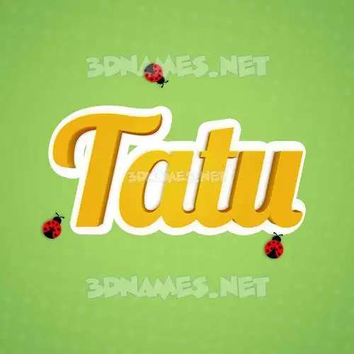 tatu in Ladybugs style - 3D name wallpaper