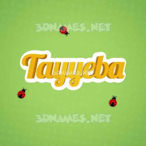 tayyeba in Ladybugs style - 3D name wallpaper
