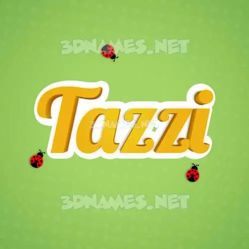 tazzi in Ladybugs style - 3D name wallpaper