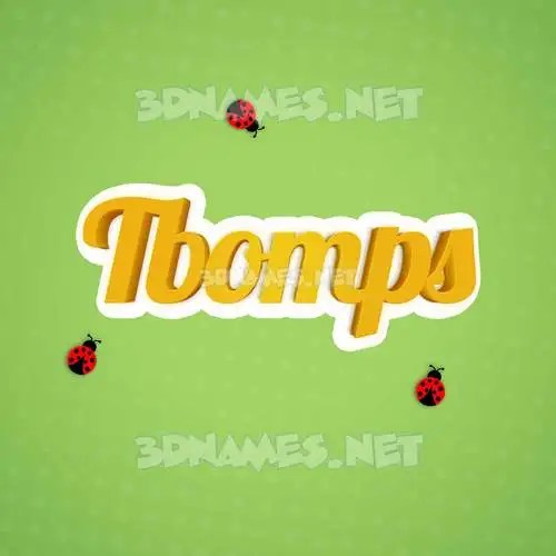 tbomps in Ladybugs style - 3D name wallpaper tbomps in Ladybugs style - 3D name wallpaper
