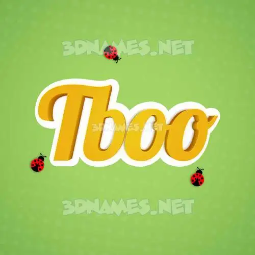 tboo in Ladybugs style - 3D name wallpaper tboo in Ladybugs style - 3D name wallpaper