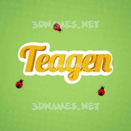 teagen in Ladybugs style - 3D name wallpaper