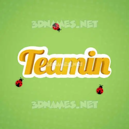 teamin in Ladybugs style - 3D name wallpaper teamin in Ladybugs style - 3D name wallpaper