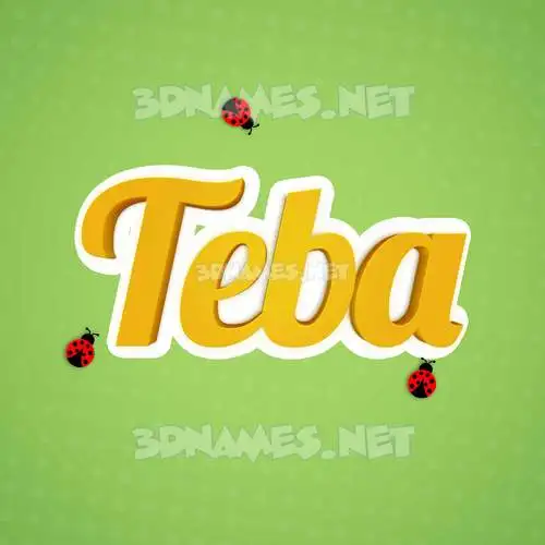 teba in Ladybugs style - 3D name wallpaper teba in Ladybugs style - 3D name wallpaper