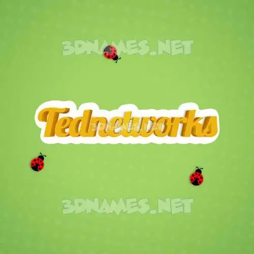 tednetworks in Ladybugs style - 3D name wallpaper
