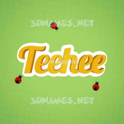 teehee in Ladybugs style - 3D name wallpaper teehee in Ladybugs style - 3D name wallpaper