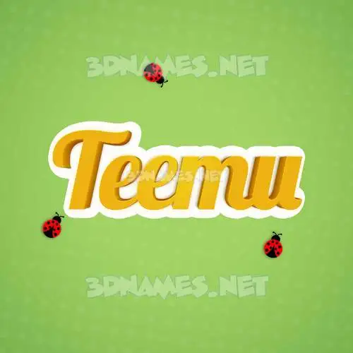 teemu in Ladybugs style - 3D name wallpaper