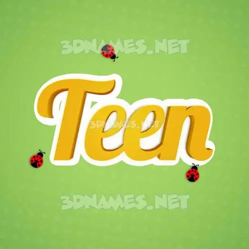 teen in Ladybugs style - 3D name wallpaper teen in Ladybugs style - 3D name wallpaper
