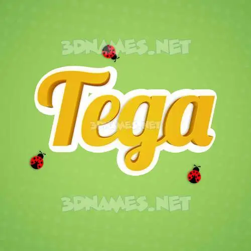 tega in Ladybugs style - 3D name wallpaper