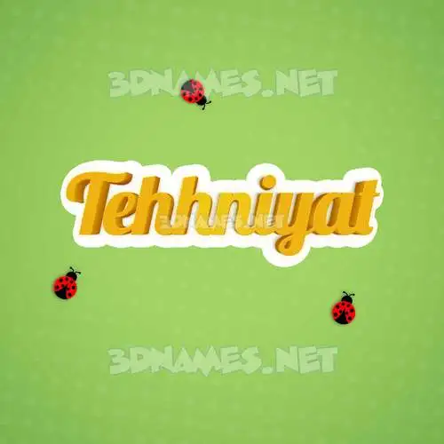 tehhniyat in Ladybugs style - 3D name wallpaper tehhniyat in Ladybugs style - 3D name wallpaper