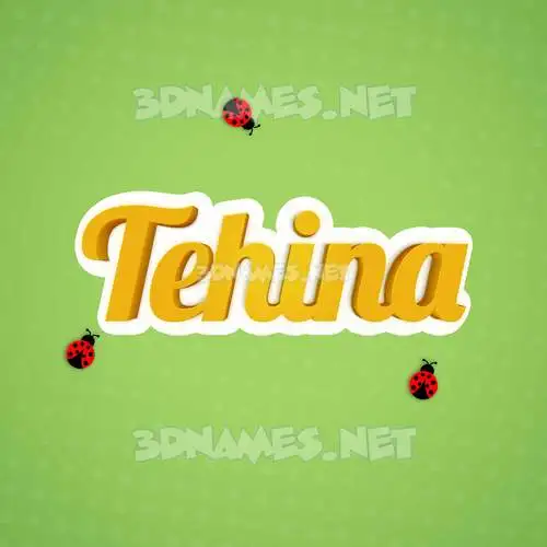tehina in Ladybugs style - 3D name wallpaper