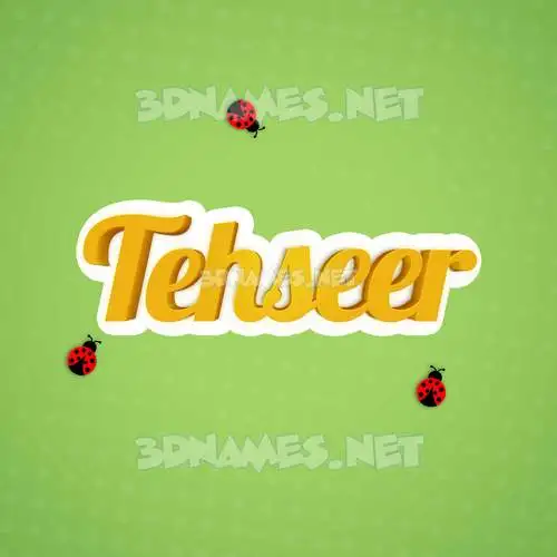 tehseer in Ladybugs style - 3D name wallpaper