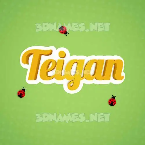 teigan in Ladybugs style - 3D name wallpaper