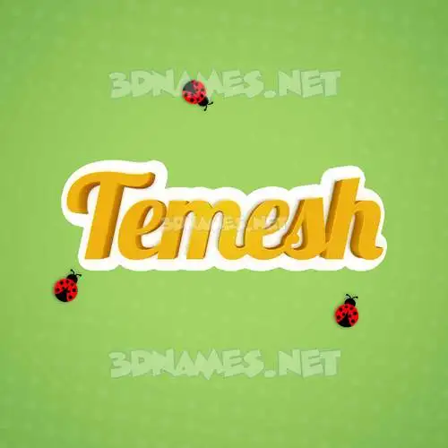 temesh in Ladybugs style - 3D name wallpaper temesh in Ladybugs style - 3D name wallpaper