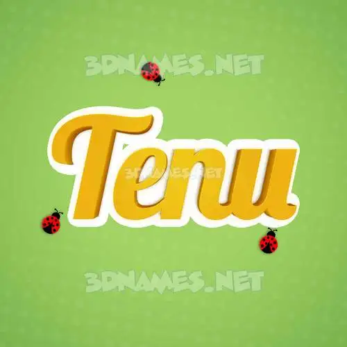 tenu in Ladybugs style - 3D name wallpaper tenu in Ladybugs style - 3D name wallpaper