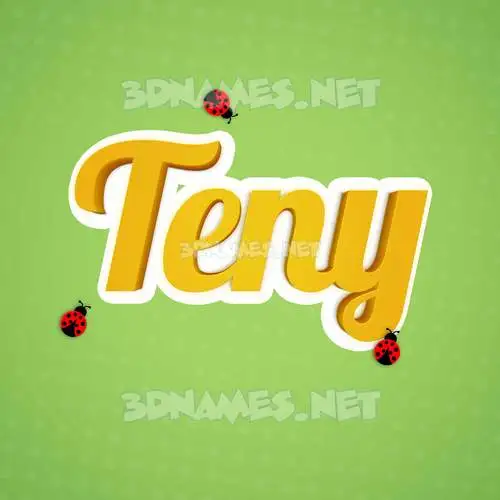 teny in Ladybugs style - 3D name wallpaper teny in Ladybugs style - 3D name wallpaper
