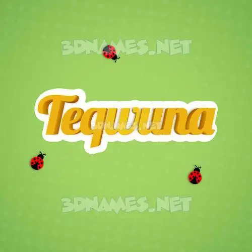 teqwuna in Ladybugs style - 3D name wallpaper teqwuna in Ladybugs style - 3D name wallpaper