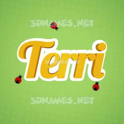 terri in Ladybugs style - 3D name wallpaper