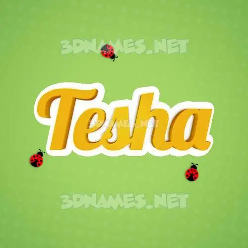 tesha in Ladybugs style - 3D name wallpaper tesha in Ladybugs style - 3D name wallpaper