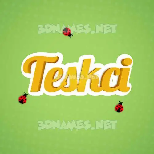 teskci in Ladybugs style - 3D name wallpaper teskci in Ladybugs style - 3D name wallpaper