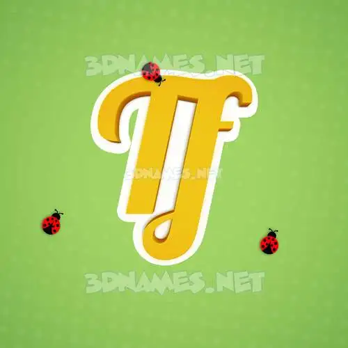 tf in Ladybugs style - 3D name wallpaper