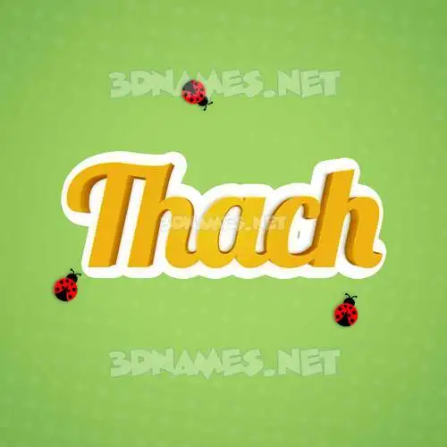 thach in Ladybugs style - 3D name wallpaper thach in Ladybugs style - 3D name wallpaper