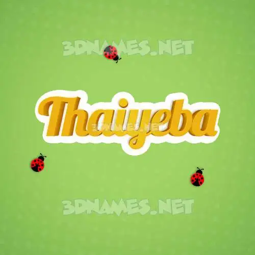 thaiyeba in Ladybugs style - 3D name wallpaper