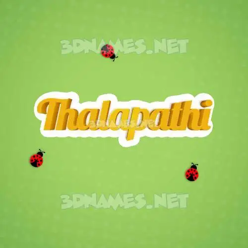 thalapathi in Ladybugs style - 3D name wallpaper