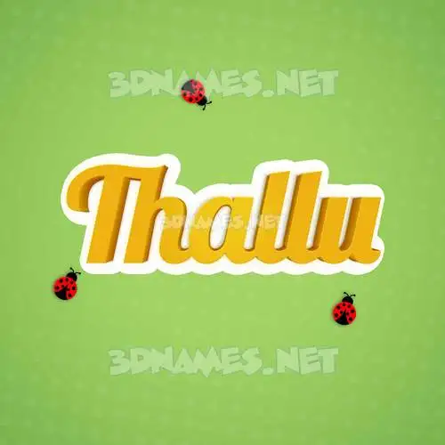 thallu in Ladybugs style - 3D name wallpaper