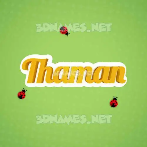 thaman in Ladybugs style - 3D name wallpaper