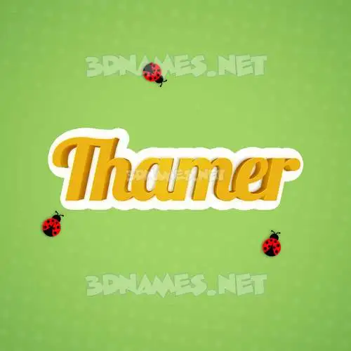 thamer in Ladybugs style - 3D name wallpaper thamer in Ladybugs style - 3D name wallpaper
