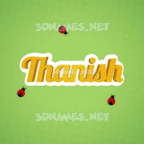 thanish in Ladybugs style - 3D name wallpaper