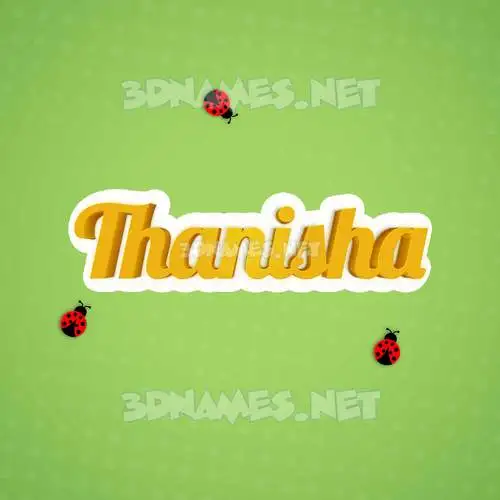 thanisha in Ladybugs style - 3D name wallpaper thanisha in Ladybugs style - 3D name wallpaper