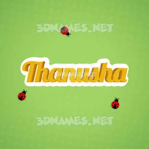 thanusha in Ladybugs style - 3D name wallpaper thanusha in Ladybugs style - 3D name wallpaper